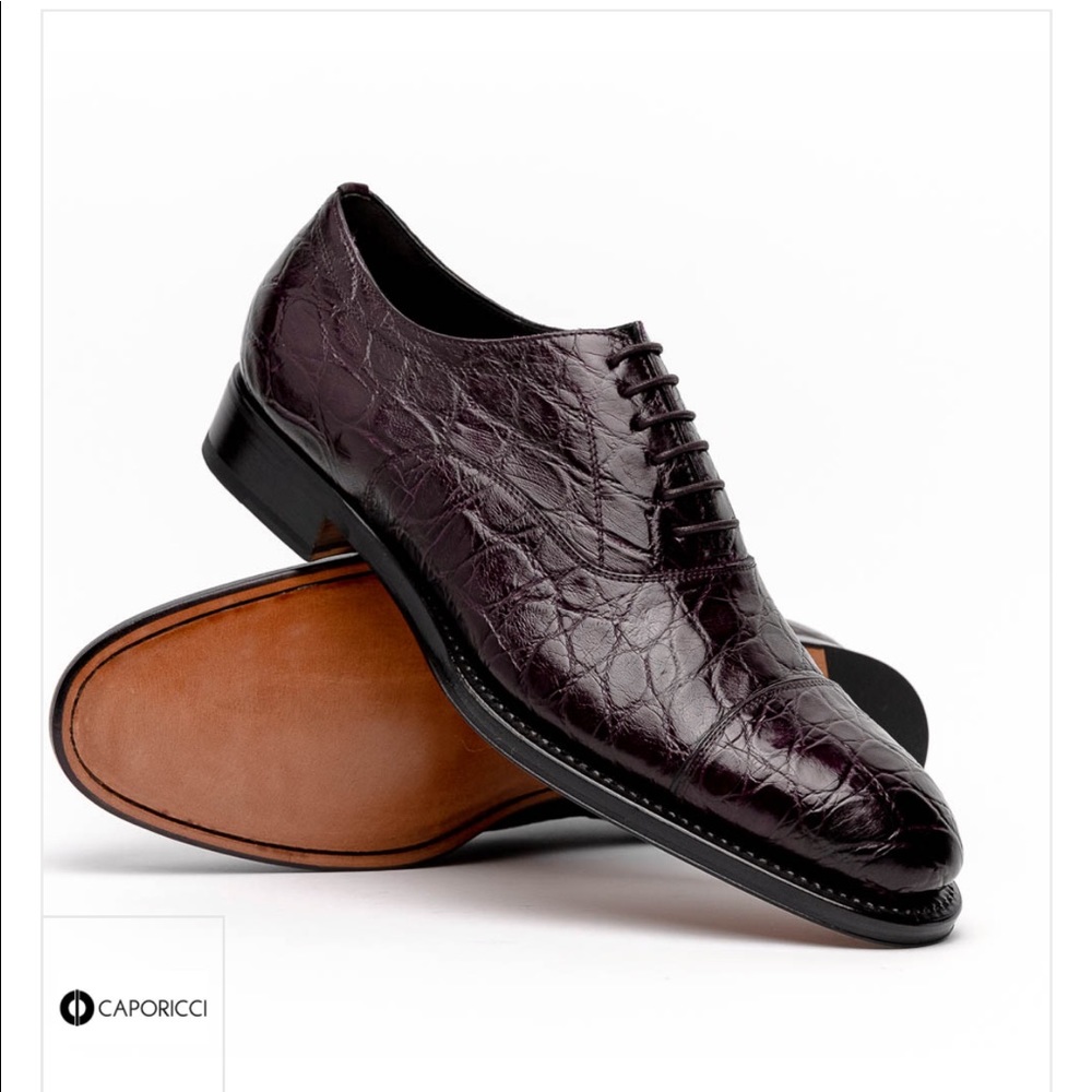 Caporicci 5950 Alligator BROWN Oxfords